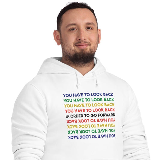 Urban 'Look back To Look Forward' Organic Cotton Hoodie – Eco organic cotton hoodie for men


