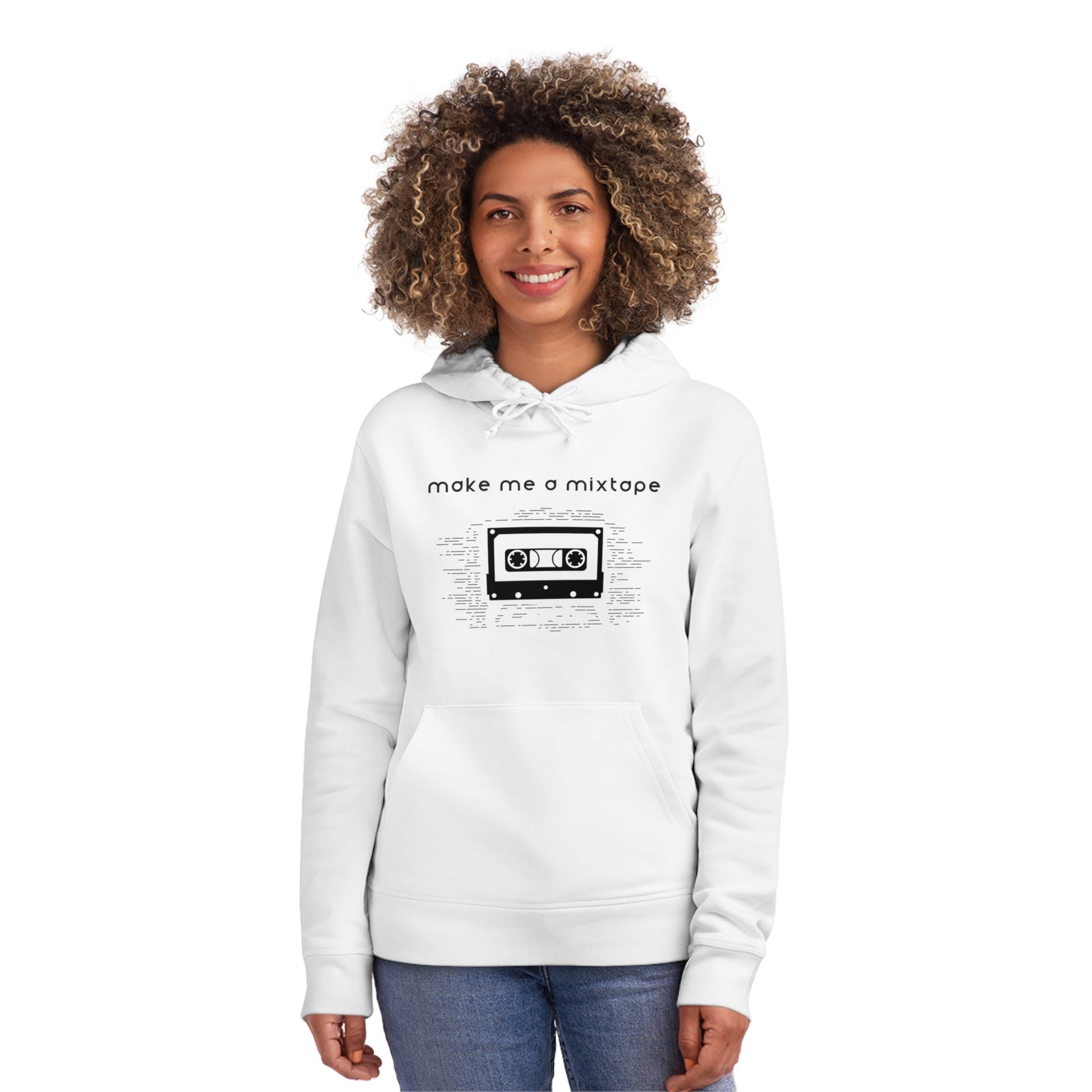 Urban 'Make Me A Mixtape' Organic Cotton Hoodie – Unique urban hoodie for mixtape lovers

