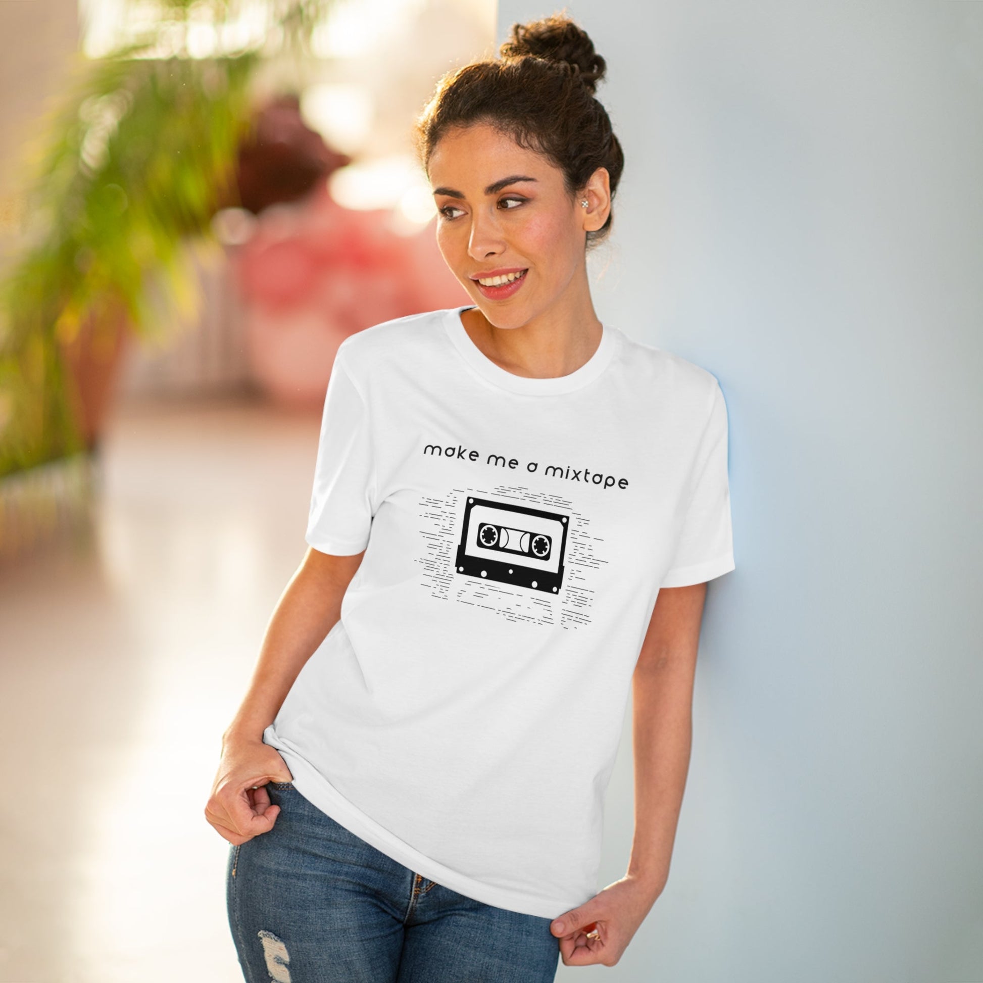 Urban 'Make Me a Mixtape' Organic Cotton T-shirt - Mixtape Tshirt For women