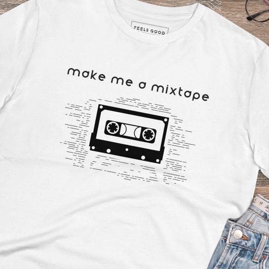 Urban 'Make Me a Mixtape' Organic Cotton T-shirt - Mixtape Tshirt - street clothing