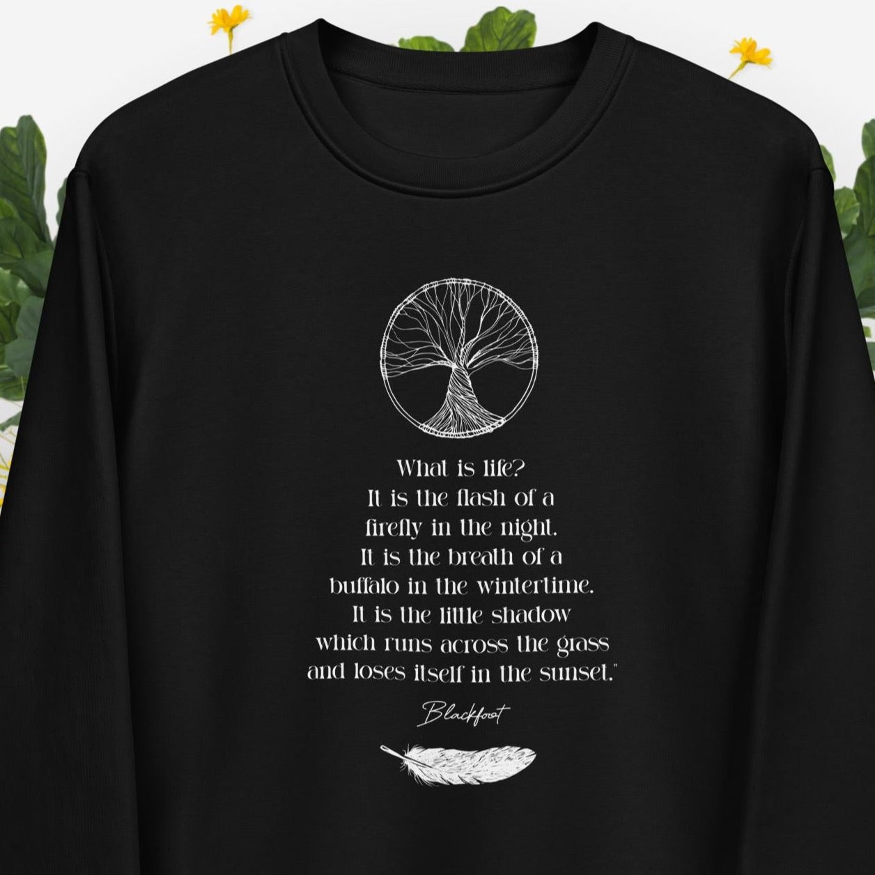 Urban 'Native American Poem' Organic Cotton Sweatshirt