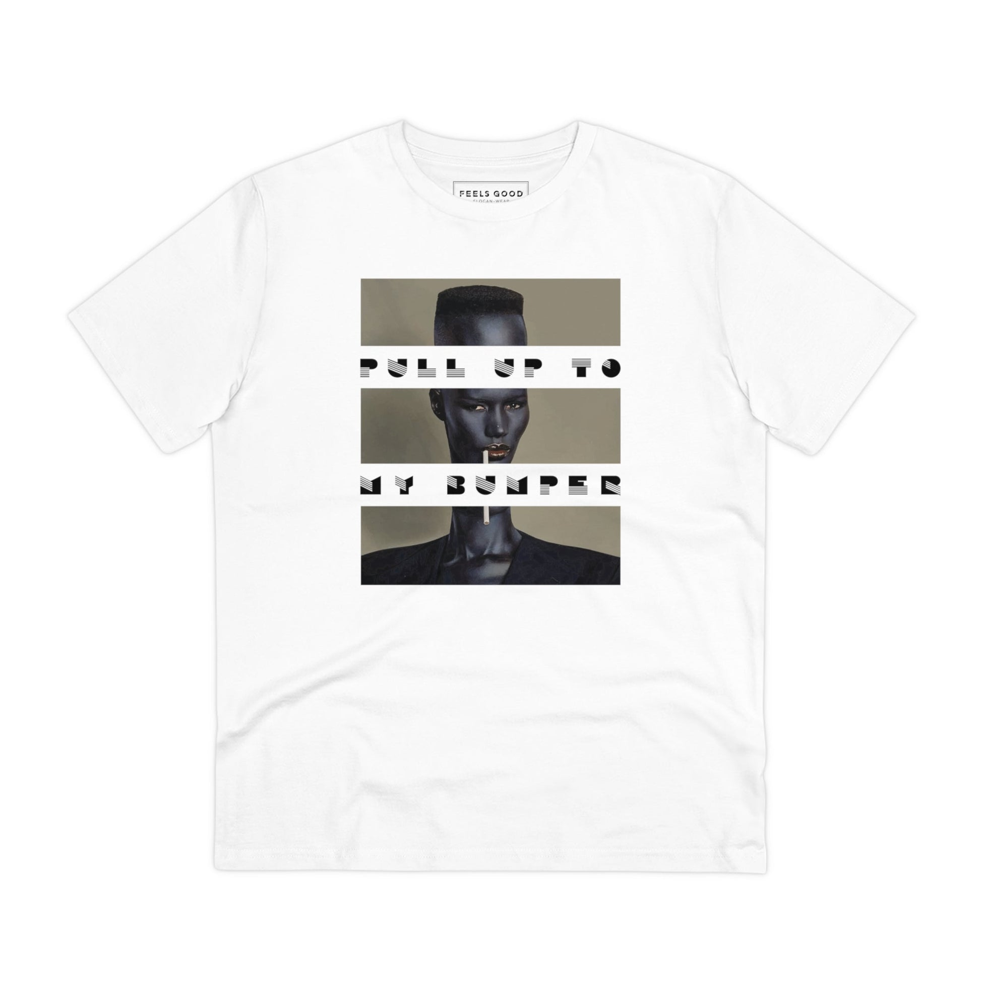 Rock a classic michael jackson t shirt look with the Urban 'Pull Up To My Bumper' Grace Organic Cotton T-shirt.