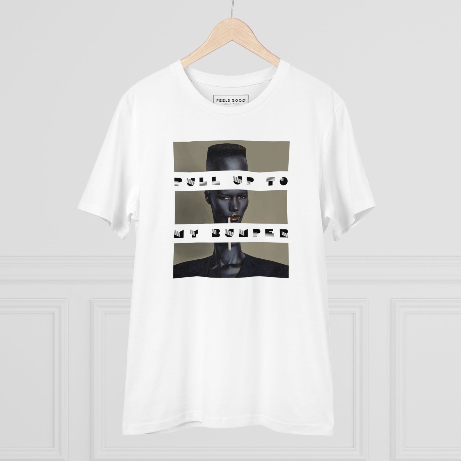 Show your love for vintage t shirts band aesthetics with Urban 'Pull Up To My Bumper' Grace Organic Cotton T-shirt.