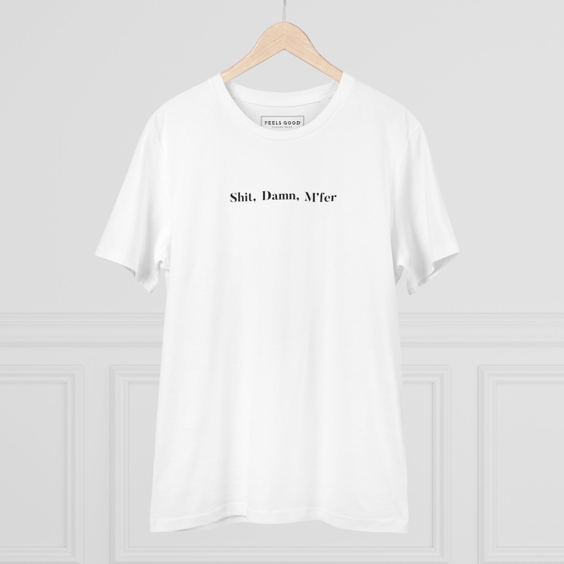 Urban 'Shit, Damn, M'fer' D'Angelo Organic Cotton T-shirt, combining music with street fashion.

