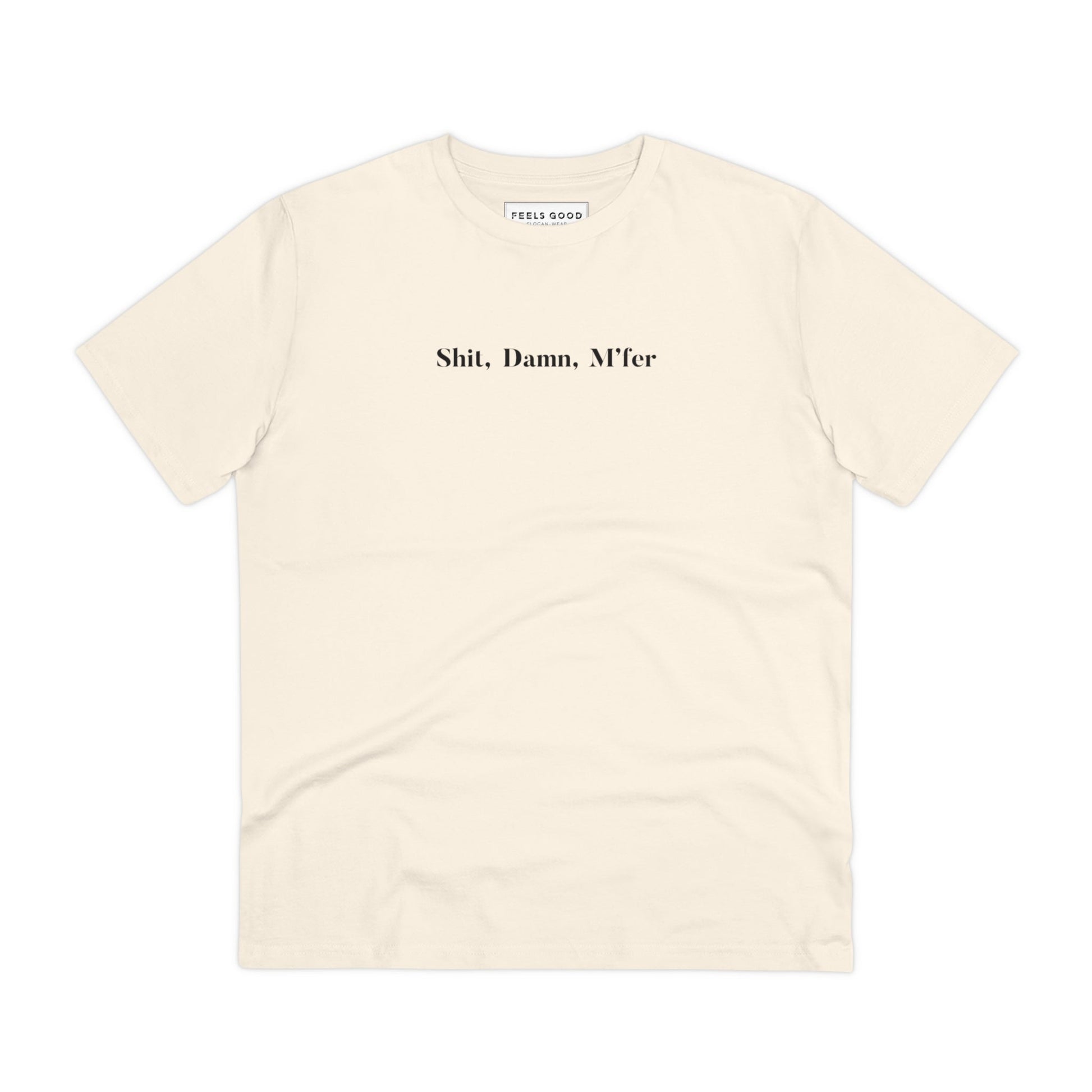 Urban 'Shit, Damn, M'fer' D'Angelo Organic Cotton T-shirt, perfect for music-inspired style.