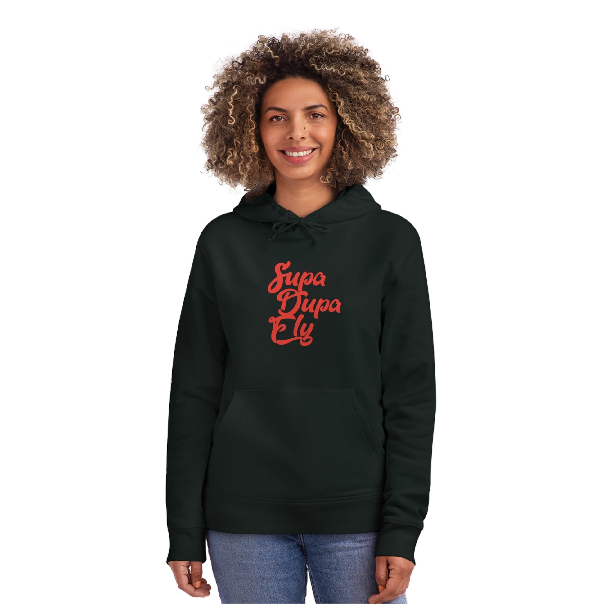 Organic cotton hoodie meets streetwear vibes – Urban 'Supa Dupa Fly' is your go-to eco hoodie.