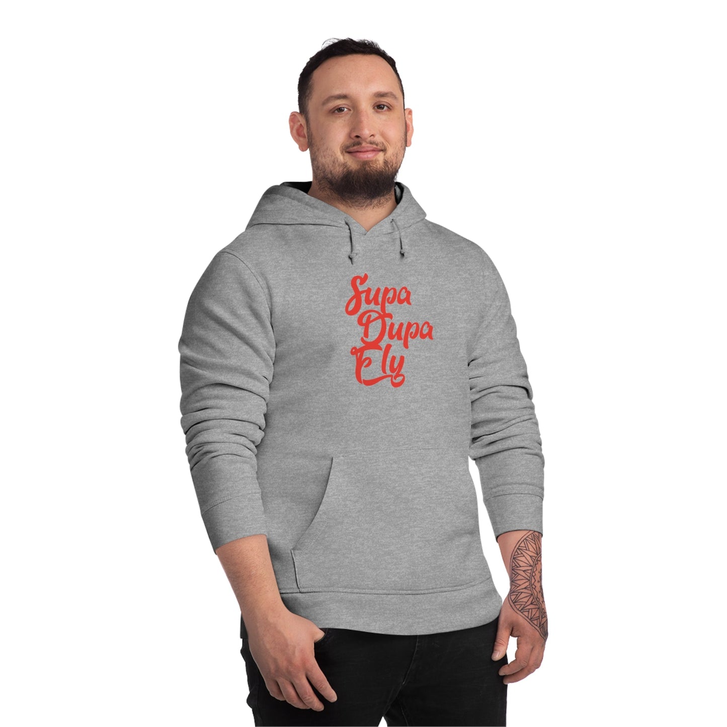 Stay ahead in fashion with the Urban 'Supa Dupa Fly' Organic Cotton Hoodie – top mens streetwear hoodie.