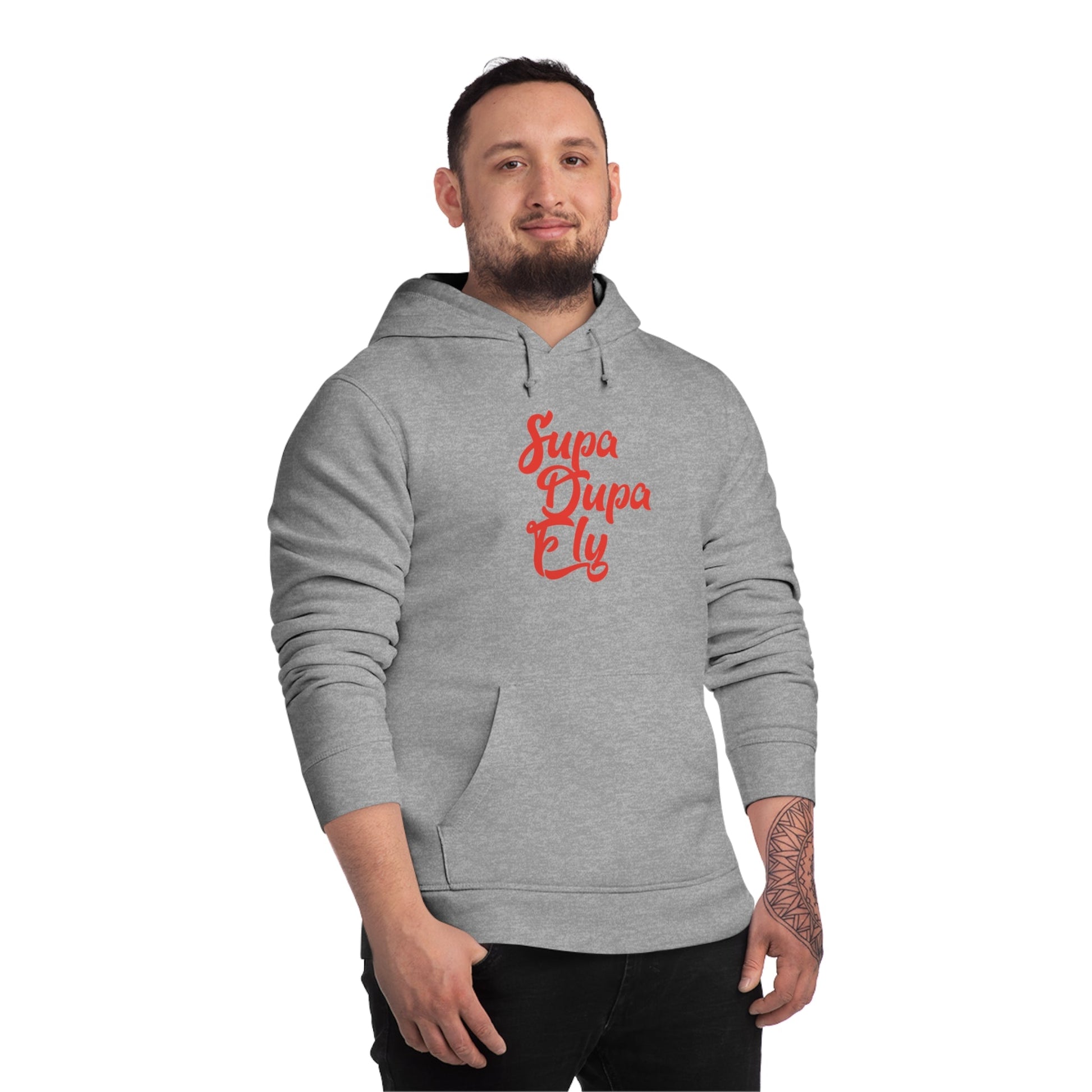 Stay ahead in fashion with the Urban 'Supa Dupa Fly' Organic Cotton Hoodie – top mens streetwear hoodie.