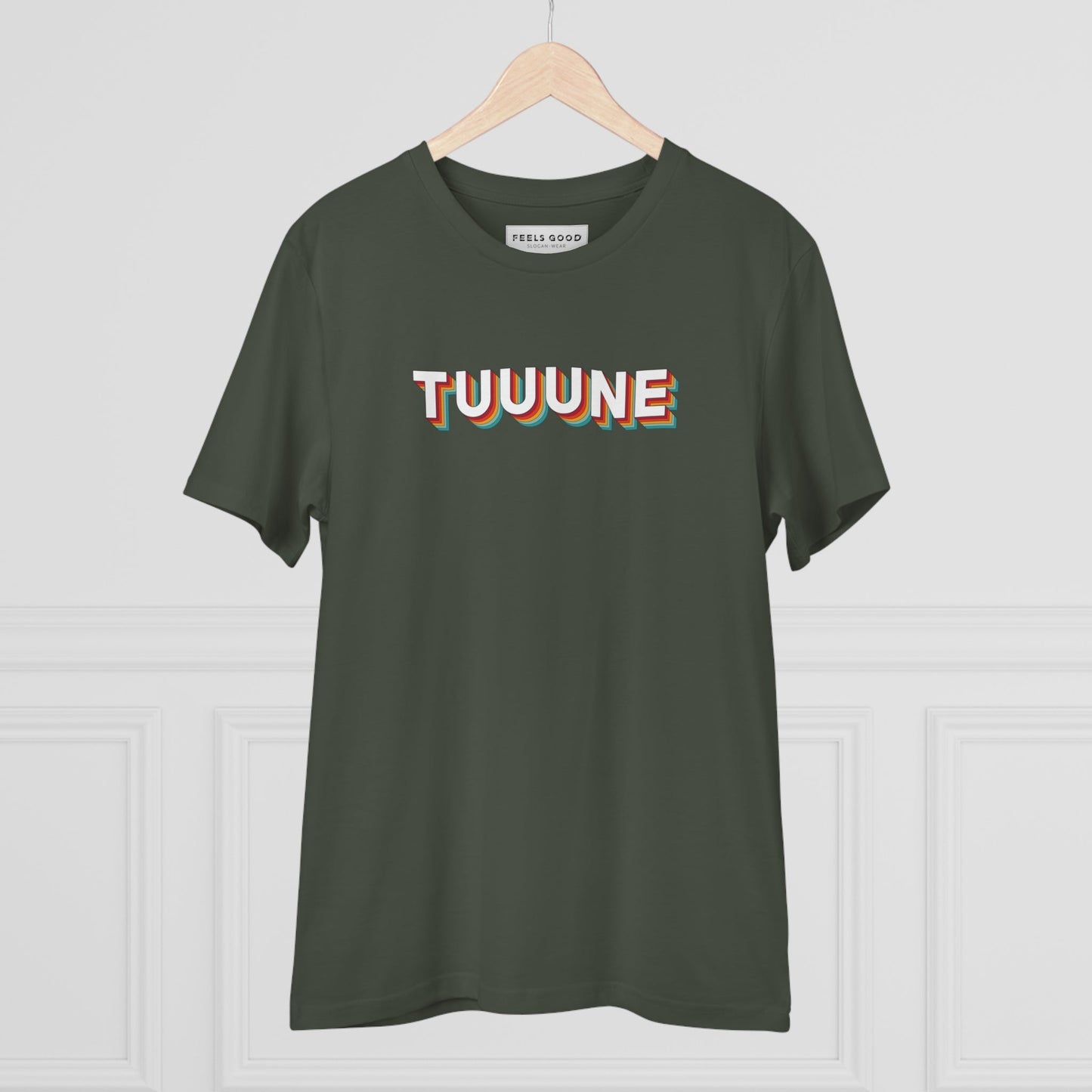 Urban 'Tuuuuune' Organic Cotton T-shirt, the perfect tee for hip hop and vintage band fans.

