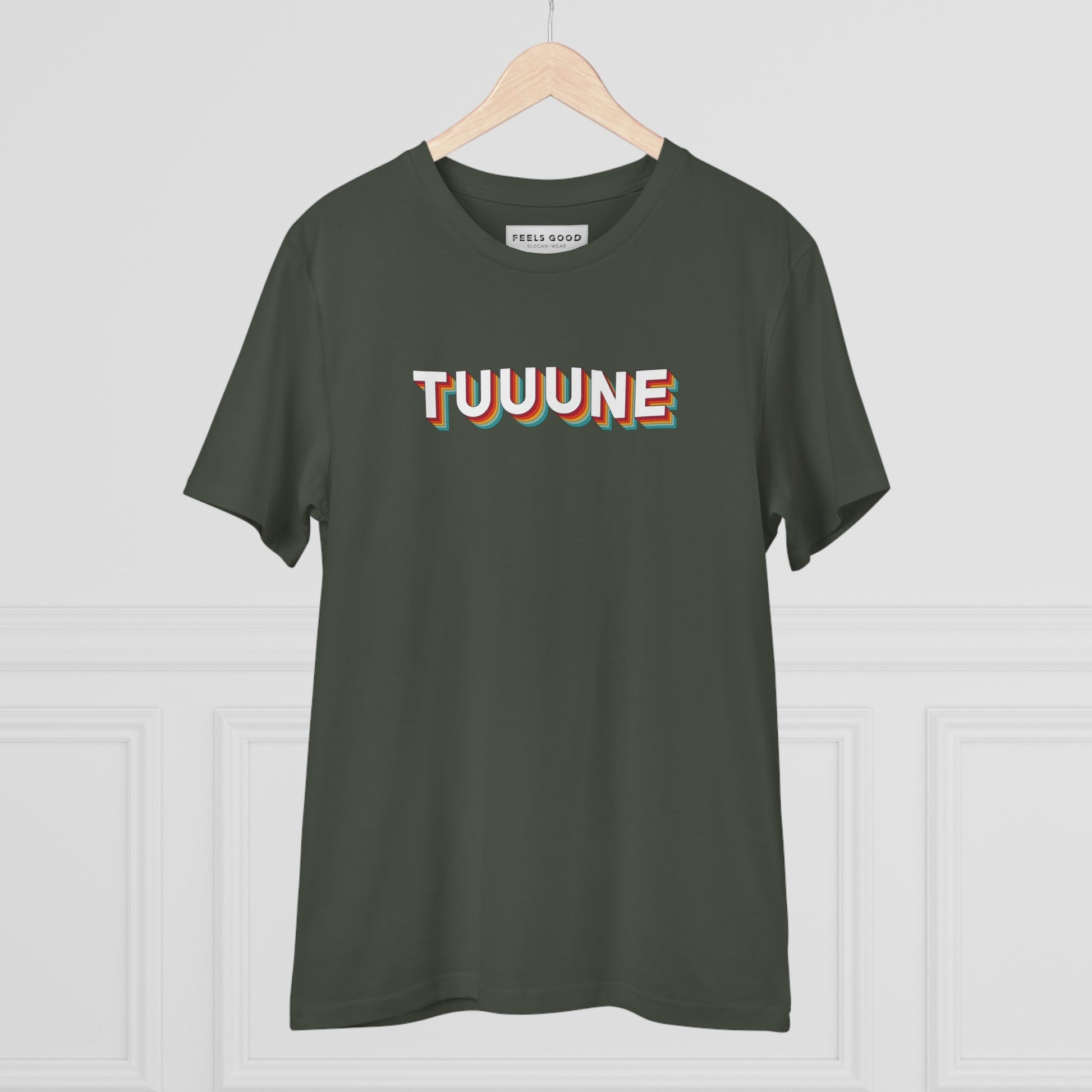 Urban 'Tuuuuune' Organic Cotton T-shirt, the perfect tee for hip hop and vintage band fans.

