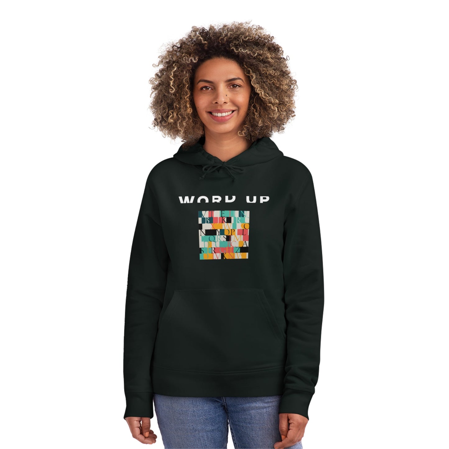 Urban 'Word Up' Organic Cotton Hoodie – Mens streetwear hoodie for everyday urban style


