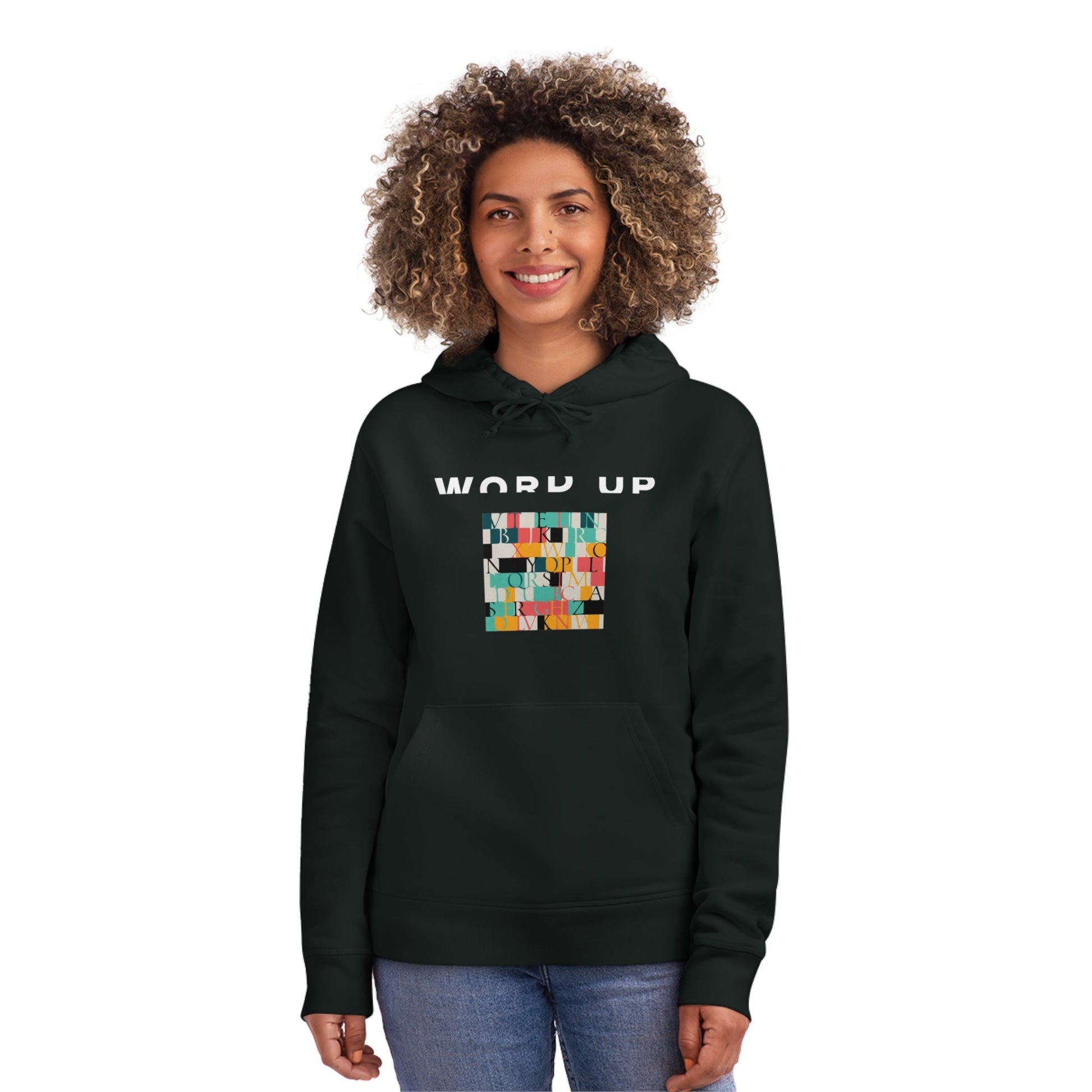 Urban 'Word Up' Organic Cotton Hoodie – Mens streetwear hoodie for everyday urban style


