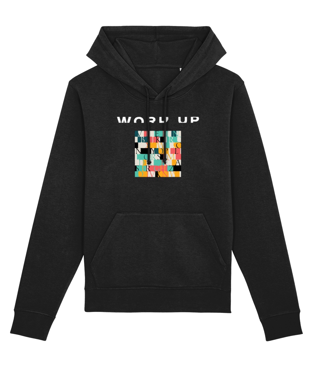 Urban 'Word Up' Organic Cotton Hoodie – Urban hoodie with bold, modern statement design