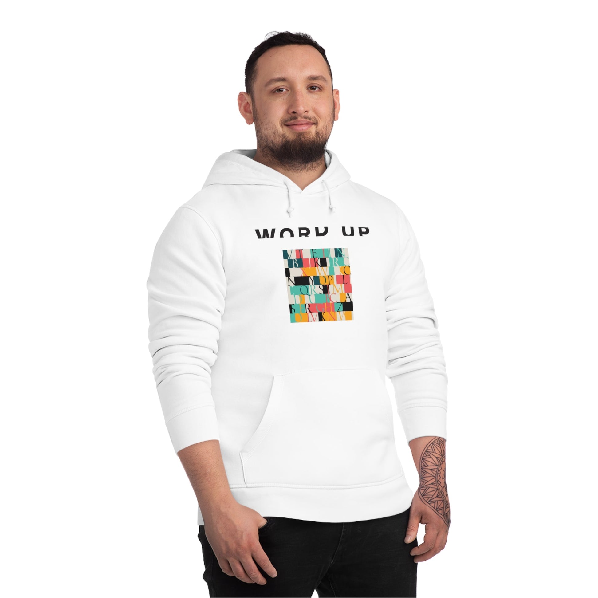 Urban 'Word Up' Organic Cotton Hoodie – Eco hoodies with vibrant graphic prints